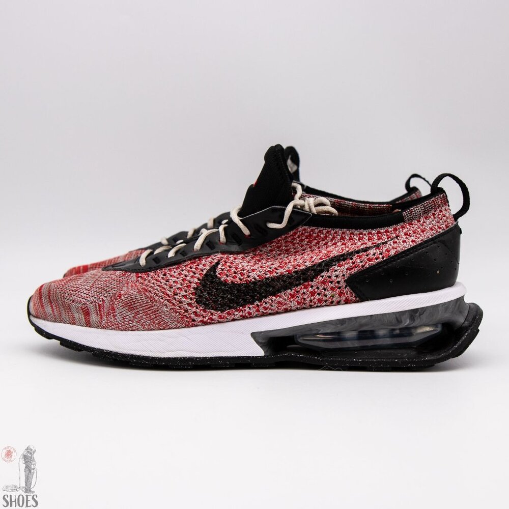 Nike Air Max Flyknit Racer Next Nature 'University Red Wold Grey' - Men's Size 9 - Picture 3 of 15